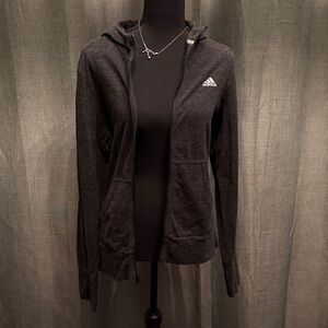 Adidas Women's Charcoal Gray Hoodie